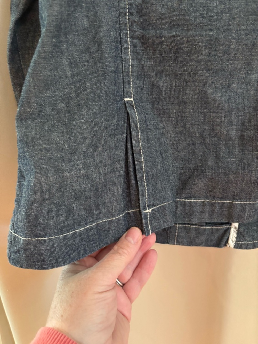 J. Jill Chambray Button-Up Jacket in Indigo - Picture 8 of 8